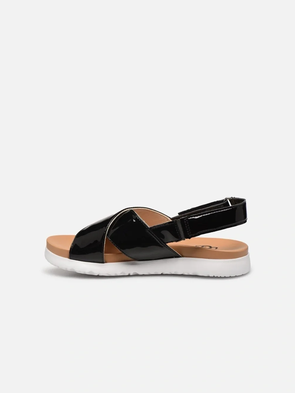 UGG Kids Klara Sandals Black Patent Leather Size 6